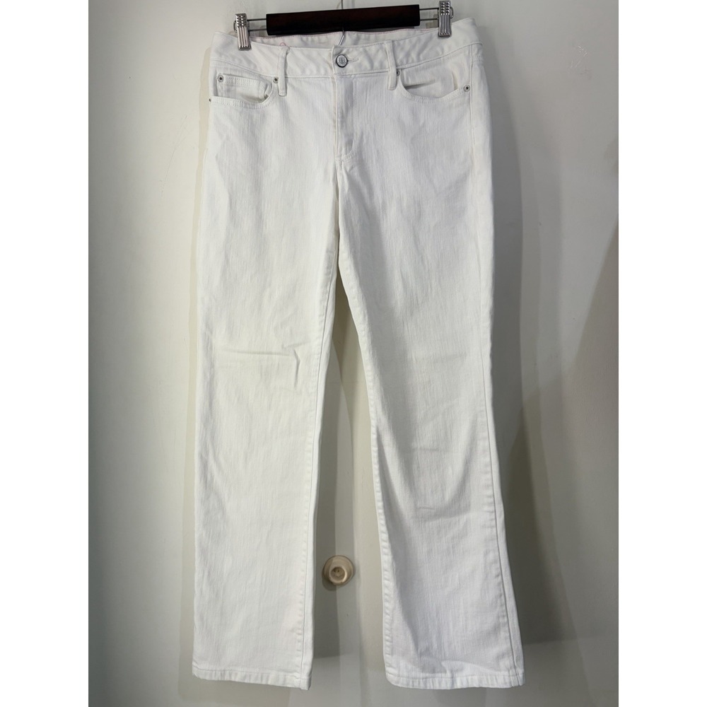 Lilly Pulitzer Babe Boot Cut Jeans‎ White Womens Size 10 Mid Rise Stretch